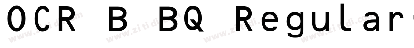 OCR B BQ Regular字体转换